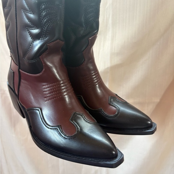 Cowgirl‎ Western Cowboy Chunky Heeled Boots Size 7.5 - Picture 4 of 9